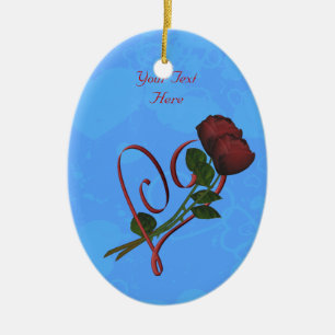 Red Heart Red Rosebuds Ornament