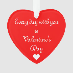 Red Heart Romantic Valentine's Day Ornament