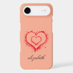 red heart shape colorful background personalized