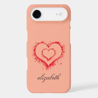red heart shape colorful background personalized 