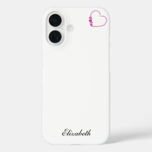 red heart shape colorful background personalized iPhone 16 case