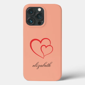 red heart shape colorful background personalized  iPhone 13 pro case