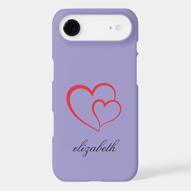 red heart shape colourful background personalised  (Back)
