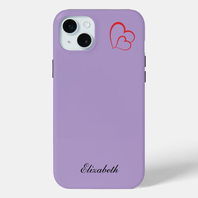 red heart shape colourful background personalised  Case-Mate iPhone case (Back)