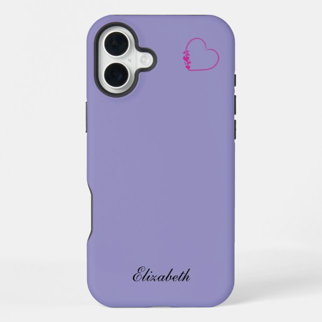 red heart shape colourful background personalised  iPhone case (Back)