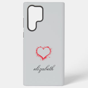 red heart shape colourful background personalised samsung galaxy case
