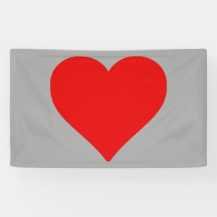 Red Heart Shape Love Classic Simple Minimalism Banner