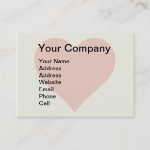 Red Heart Shape Love Classic Simple Minimalism Business Card