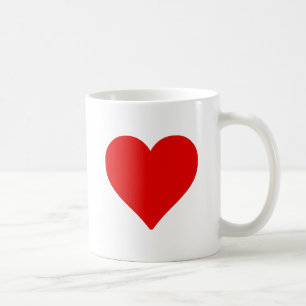 Red Heart Shape Love Classic Simple Minimalism Coffee Mug