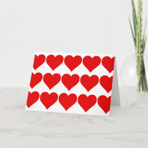 Red Heart Shape Love Classic Simple Minimalism Holiday Card