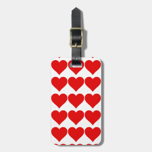 Red Heart Shape Love Classic Simple Minimalism Luggage Tag