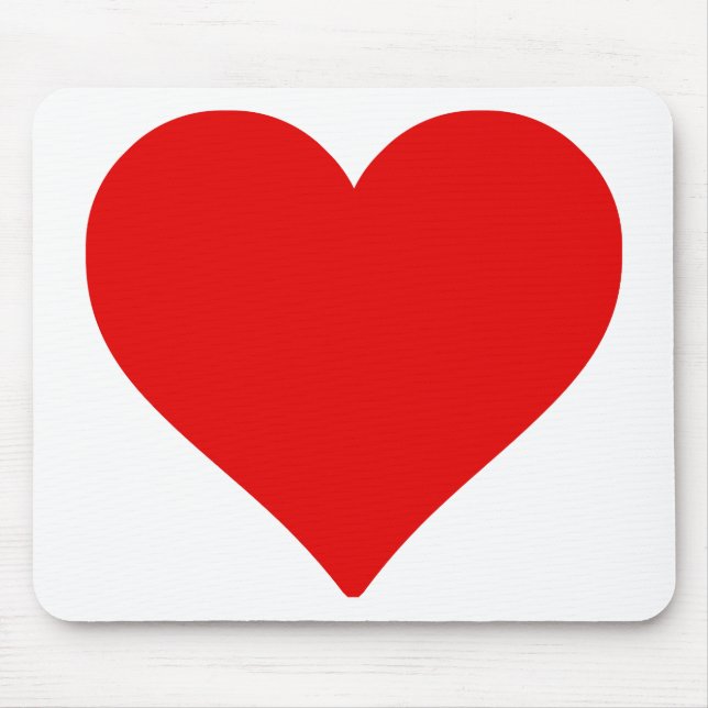 Red Heart Shape Love Classic Simple Minimalism Mouse Mat (Front)