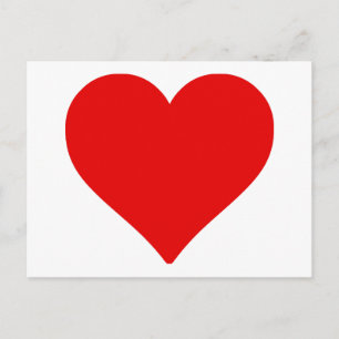 Red Heart Shape Love Classic Simple Minimalism Postcard
