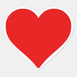 Red Heart Shape Love Classic Simple Minimalism Sticker