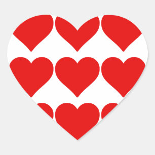 Red Heart Shape Love Classic Simple Minimalism Sticker
