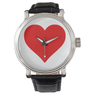 Red Heart Shape Love Classic Simple Minimalism Watch