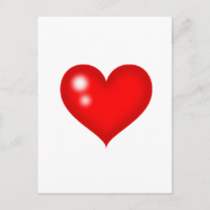 Red Heart Shape Postcard