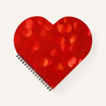 Red Heart-shape Spiral Notebook