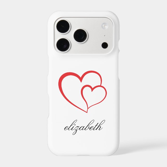 red heart shape withe background personalised  (Back)