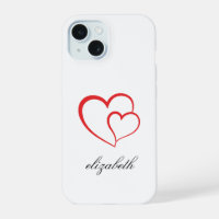 red heart shape withe background personalised 