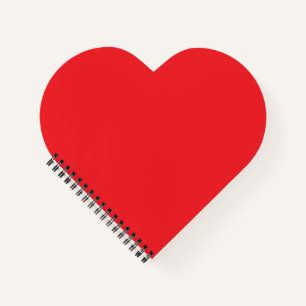 RED HEART SHAPED NOTEBOOK