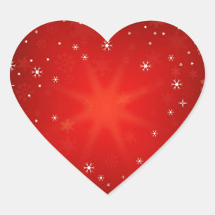 Red Heart Shaped  Sticker