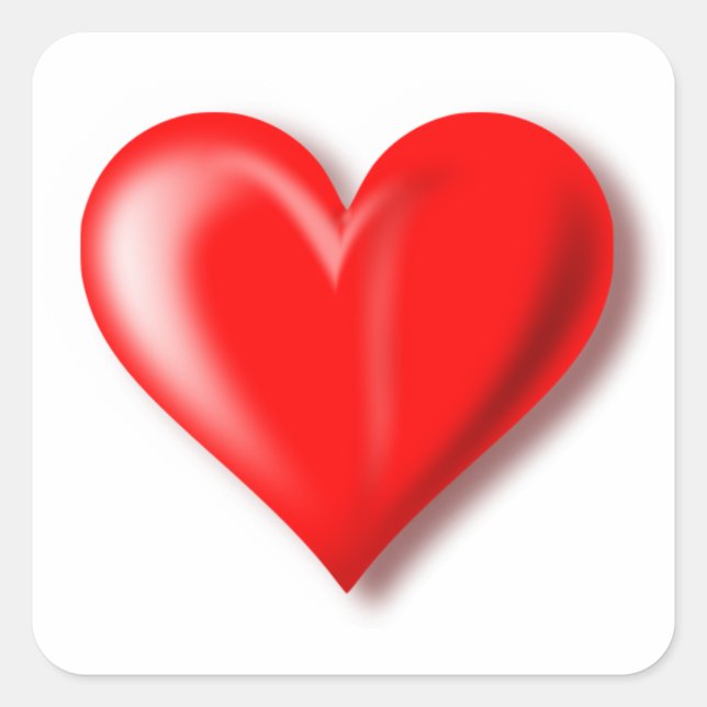 Red heart Sticker (Front)