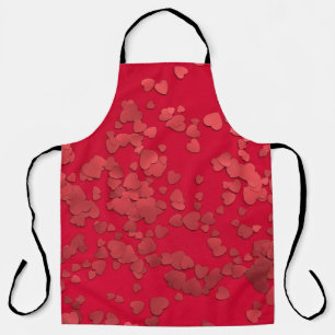 Red heart sticker digital apron