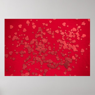 Red heart sticker digital poster