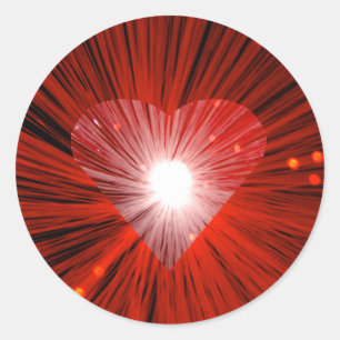 Red Heart sticker round