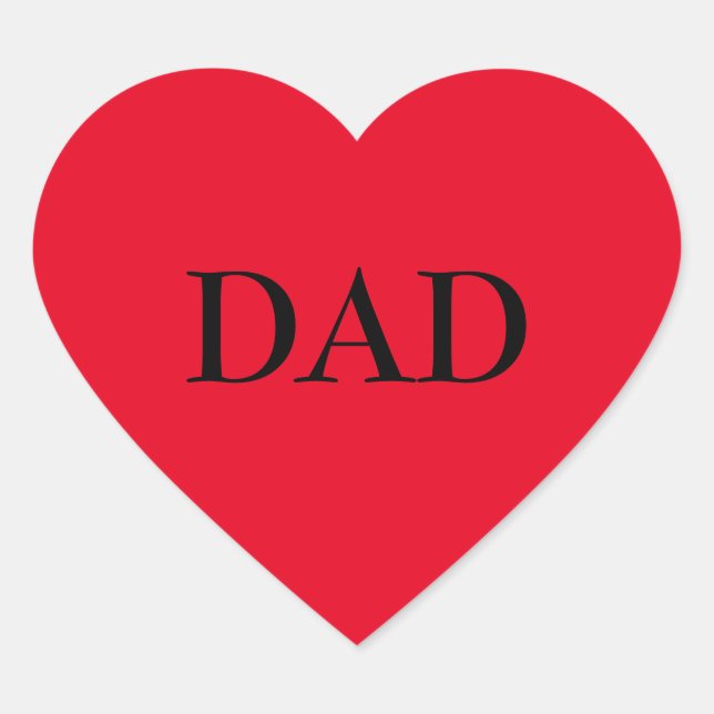 Red Heart Sticker saying MOM (Front)