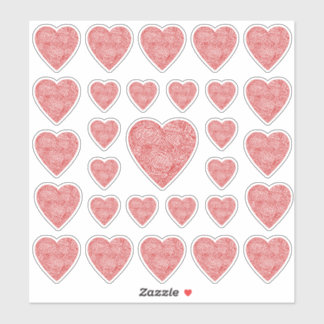 Red Heart Stickers