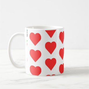 red heart symbol printed coffee mug