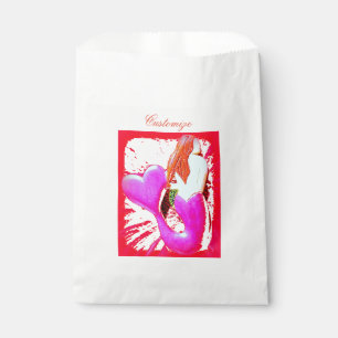 red heart-tailed mermaid Thunder_Cove Favour Bags