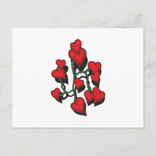 Red Heart Tattoo Design Postcard