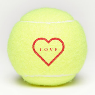 Red Heart Tennis Balls - Love - Your Colour/Text