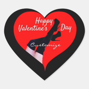 Red Heart Thigh-high Boots Valentine Thunder_Cove  Heart Sticker