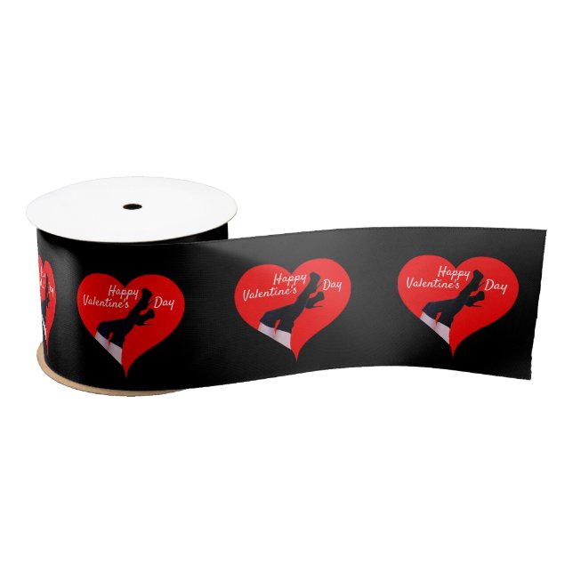 Red Heart Thigh-high Boots Valentine Thunder_Cove Satin Ribbon (Spool)