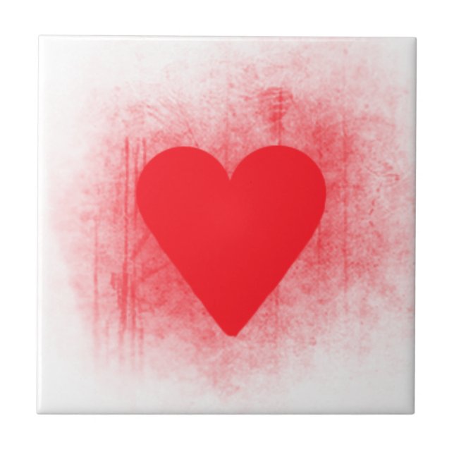 Red heart tile (Front)
