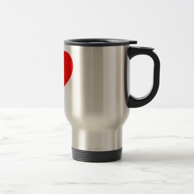 Red heart travel mug (Right)