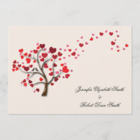 Red Heart Tree on Ivory Wedding