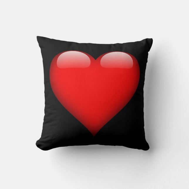 Red Heart Trendy Love Wedding Cushion (Front)