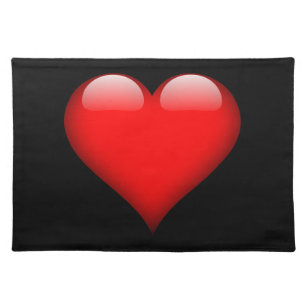 Red Heart Trendy Love Wedding Placemat
