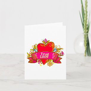 Red Heart True Love Card