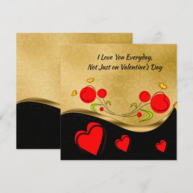 Red heart Valentine Card (Front/Back)