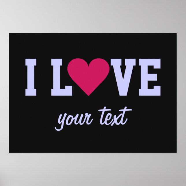 Red Heart Valentine custom poster (Front)