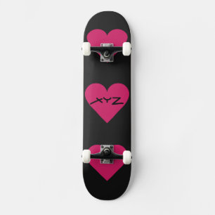 Red Heart Valentine custom skateboards
