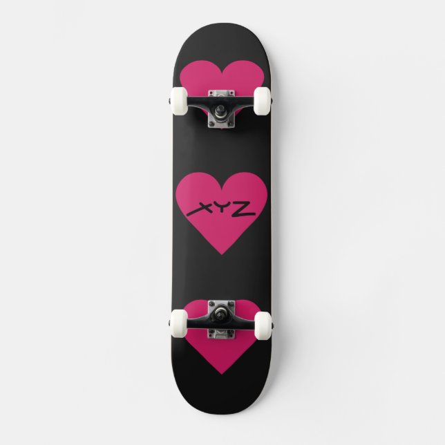 Red Heart Valentine custom skateboards (Front)