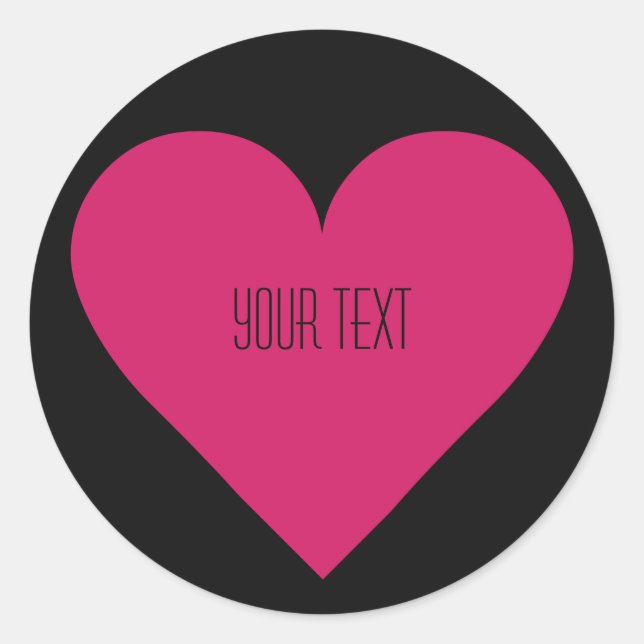 Red Heart Valentine custom stickers (Front)