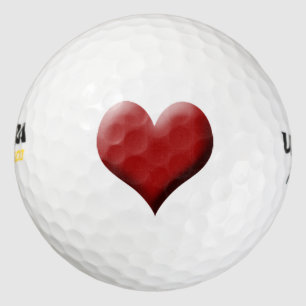 Red Heart Valentine Golf Balls